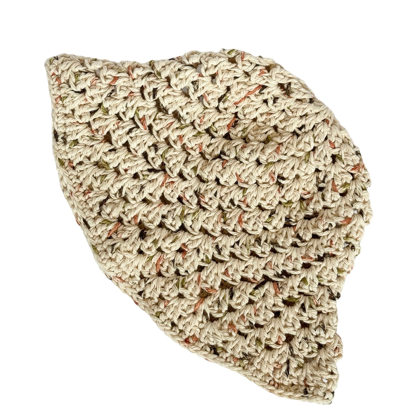 Beige Cotton Bucket Hat