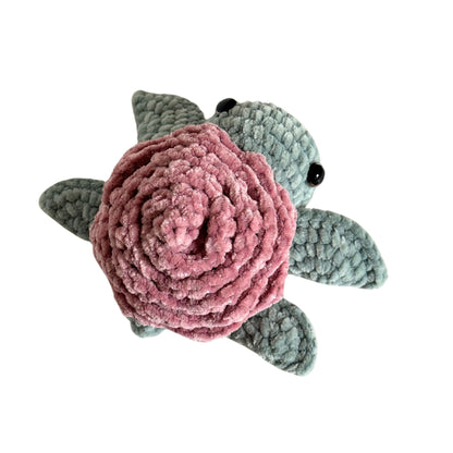 Pink Rose Turtle Plushie