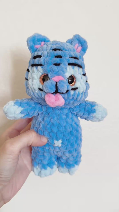 Kpop Derpy the Blue Tiger Plushie (Standing)