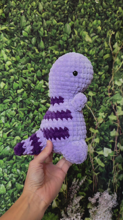 Lilac Dinosaur Plushie (9”)