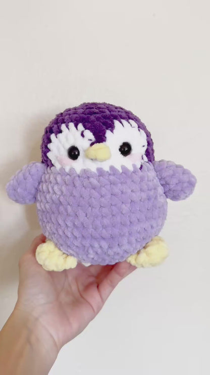 Large Chubby Penguin Plushie (Purple)