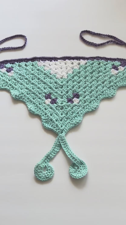 Light Blue Luna Moth Bandana
