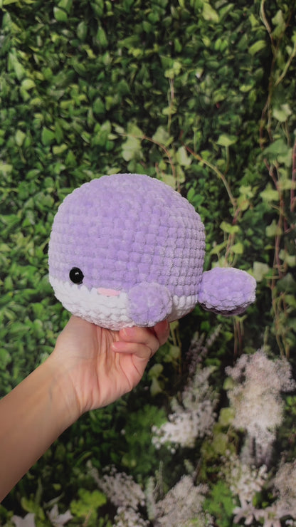 Chubby Whale Plushie (Lavender)