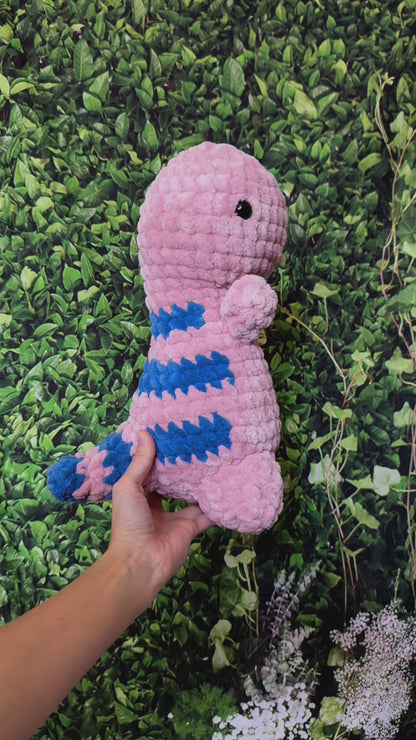 Pink Dinosaur Plushie (14")