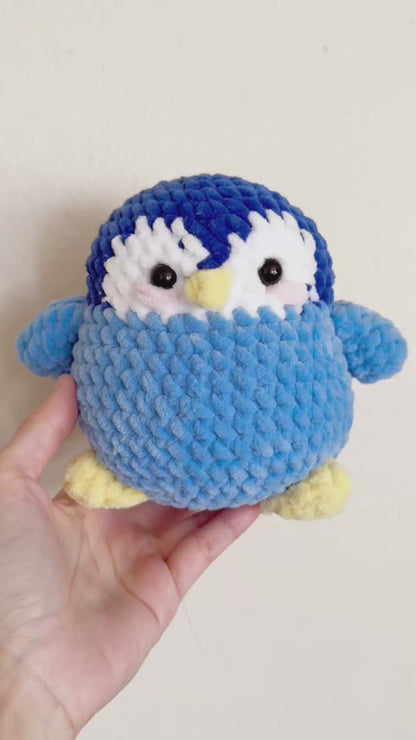 Chubby Penguin Plushie (Blue)